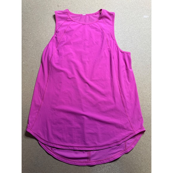 Lululemon Racerback Tank Top Sleeveless Athletic Workout Hot Pink siz L $89 - Picture 1 of 7